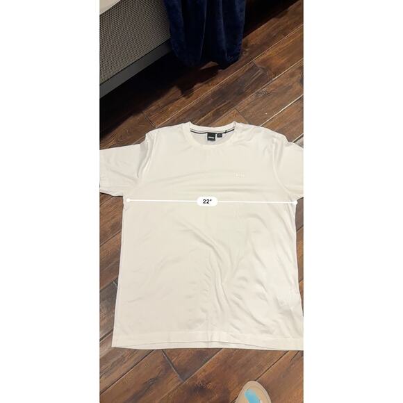 BOSS Hugo Boss Mens Minimal Logo Tee (White) - Picture 9 of 12
